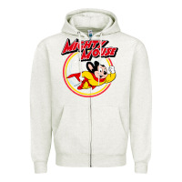 Oatmeal Heather the mighty mouse Zipper Hoodie - InspiraDesign