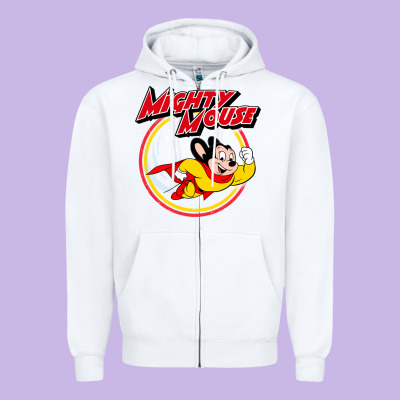 The Mighty Mouse Zipper Hoodie Designed By Inspiradesign