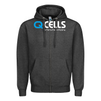 Charcoal Heather Mesmerizing Q Cells Zipper Hoodie - InspiraDesign