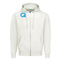 Oatmeal Heather Mesmerizing Q Cells Zipper Hoodie - InspiraDesign