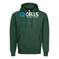 Sports Green Mesmerizing Q Cells Zipper Hoodie - InspiraDesign