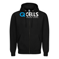 Black Mesmerizing Q Cells Zipper Hoodie - InspiraDesign