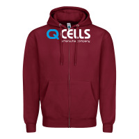 Burgundy Mesmerizing Q Cells Zipper Hoodie - InspiraDesign
