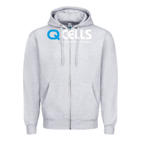 Heather Grey Mesmerizing Q Cells Zipper Hoodie - InspiraDesign