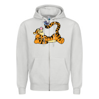 Dove Grey tigger Zipper Hoodie - InspiraDesign