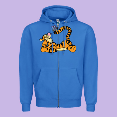 Tigger Zipper Hoodie Designed By Inspiradesign