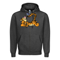 Charcoal Heather tigger Zipper Hoodie - InspiraDesign