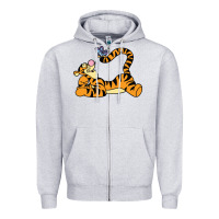 Heather Grey tigger Zipper Hoodie - InspiraDesign