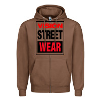 Chestnut VISION STREET WEAR Zipper Hoodie - InspiraDesign