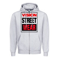 Heather Grey VISION STREET WEAR Zipper Hoodie - InspiraDesign