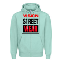 Seafoam VISION STREET WEAR Zipper Hoodie - InspiraDesign