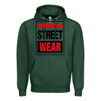 Sports Green VISION STREET WEAR Zipper Hoodie - InspiraDesign