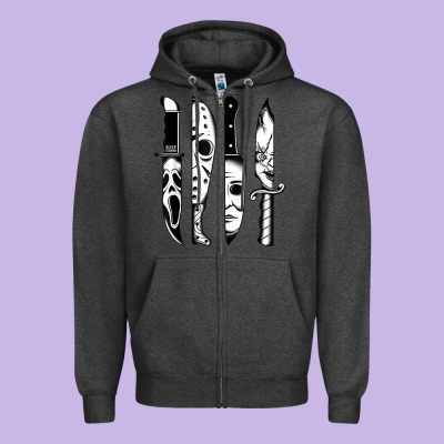 Knives Horror Movie Friday Halloween Horror Goth Evil T Shirt Zipper Hoodie Designed By Inspiradesign