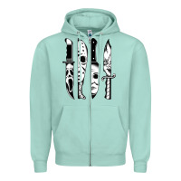 Seafoam knives horror movie friday halloween horror goth evil t shirt Zipper Hoodie - InspiraDesign