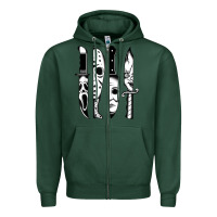 Sports Green knives horror movie friday halloween horror goth evil t shirt Zipper Hoodie - InspiraDesign