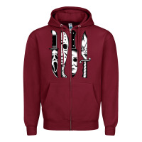 Burgundy knives horror movie friday halloween horror goth evil t shirt Zipper Hoodie - InspiraDesign