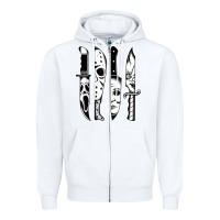 White knives horror movie friday halloween horror goth evil t shirt Zipper Hoodie - InspiraDesign