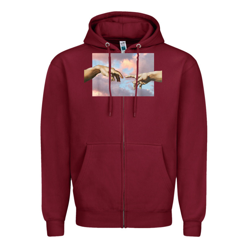 Creation Of Adam Hands Aesthetic T Shirt Zipper Hoodie by InspiraDesign | Teevron