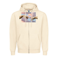Sandshell creation of adam hands aesthetic t shirt Zipper Hoodie - InspiraDesign