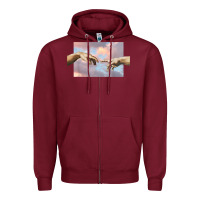 Creation Of Adam Hands Aesthetic T Shirt Zipper Hoodie | Teevron