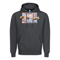 Smoke creation of adam hands aesthetic t shirt Zipper Hoodie - InspiraDesign