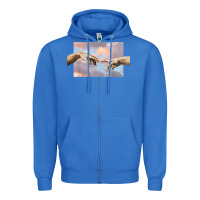 True Royal creation of adam hands aesthetic t shirt Zipper Hoodie - InspiraDesign