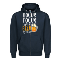 Hocus Pocus I Need Beer To Focus Funny Halloween Witch 1 Zipper Hoodie | Teevron