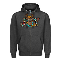 Charcoal Heather christmas joy Zipper Hoodie - JahusDesignShop
