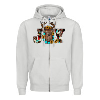 Dove Grey christmas joy Zipper Hoodie - JahusDesignShop