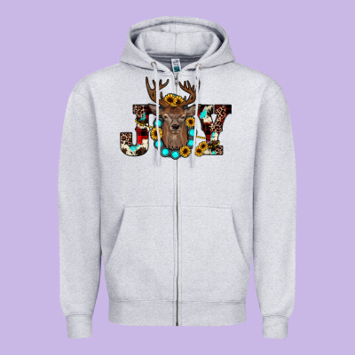 Christmas Joy Zipper Hoodie Designed By Jahusdesignshop