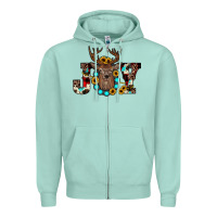 Seafoam christmas joy Zipper Hoodie - JahusDesignShop