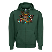 Sports Green christmas joy Zipper Hoodie - JahusDesignShop