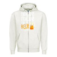 Oatmeal Heather Hocus Pocus I Need Beer To Focus Funny Halloween Witch 1 Zipper Hoodie - InspiraDesign