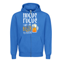 True Royal Hocus Pocus I Need Beer To Focus Funny Halloween Witch 1 Zipper Hoodie - InspiraDesign