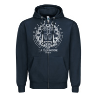 Navy Universite Paris La Sorbonne Zipper Hoodie - InspiraDesign