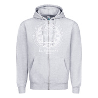 Heather Grey Universite Paris La Sorbonne Zipper Hoodie - InspiraDesign
