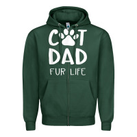 Sports Green funny cat dad fathers day gift shirt fur life cat tee Zipper Hoodie - InspiraDesign