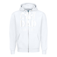 White funny cat dad fathers day gift shirt fur life cat tee Zipper Hoodie - InspiraDesign