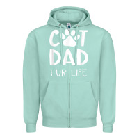 Seafoam funny cat dad fathers day gift shirt fur life cat tee Zipper Hoodie - InspiraDesign