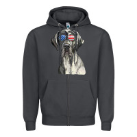 Smoke great dane sunglasses american usa flag 4th of july fourth t shirt Zipper Hoodie - InspiraDesign