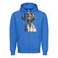True Royal great dane sunglasses american usa flag 4th of july fourth t shirt Zipper Hoodie - InspiraDesign