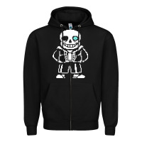 Black undertale sans Zipper Hoodie - InspiraDesign