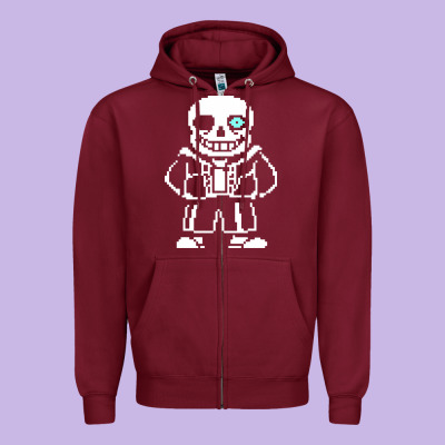 Undertale Sans Zipper Hoodie Designed By Inspiradesign