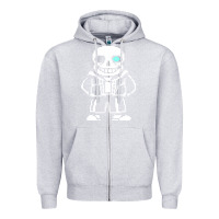 Heather Grey undertale sans Zipper Hoodie - InspiraDesign