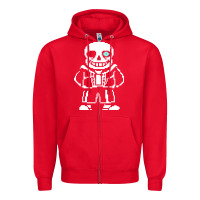 Red undertale sans Zipper Hoodie - InspiraDesign