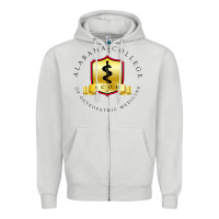 Dove Grey (ACOM) Al4b4m4, College of Osteopathic Medicine Zipper Hoodie - InspiraDesign