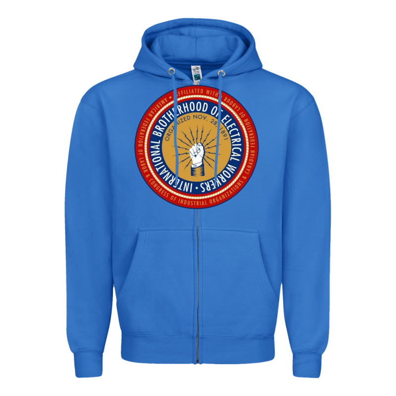 Ibew Electrician Zipper Hoodie by InspiraDesign | Teevron