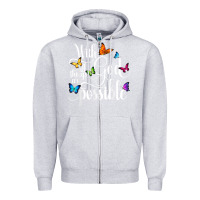 Heather Grey With God All Things Are Possible  Religious Butterfly Art Zipper Hoodie - InspiraDesign