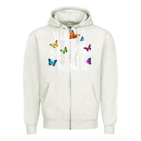 Oatmeal Heather With God All Things Are Possible  Religious Butterfly Art Zipper Hoodie - InspiraDesign