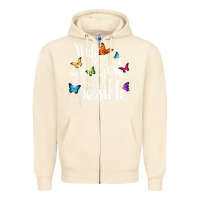 Sandshell With God All Things Are Possible  Religious Butterfly Art Zipper Hoodie - InspiraDesign
